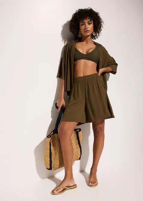 Strandshorts i viskos, bonprix