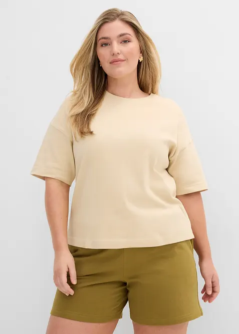 Topp i kantig modell av tjock ekologisk bomull, bonprix