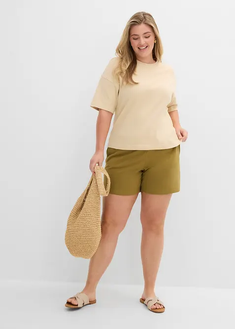 Topp i kantig modell av tjock ekologisk bomull, bonprix