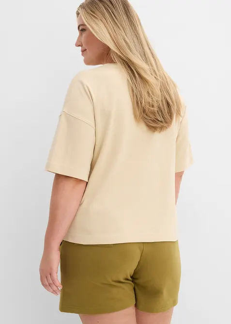 Topp i kantig modell av tjock ekologisk bomull, bonprix