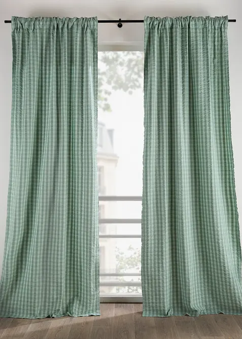 Gardinl&auml;ngd i b&auml;ckeb&ouml;lja av ekologisk bomull (1-pack), bonprix