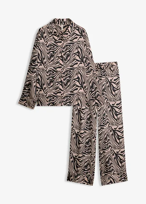 V&auml;vd pyjamas av satin, bonprix