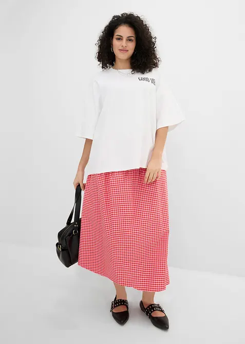 Maxikjol av elastisk bomullsmix, bonprix