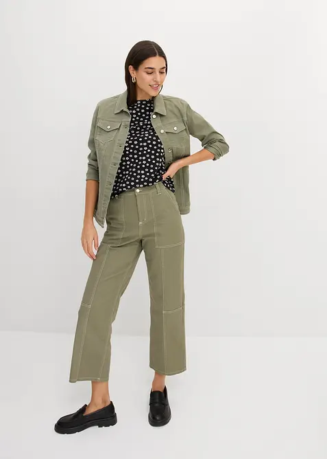 Topp (3-pack) i en mix av bomull och elastan, bonprix