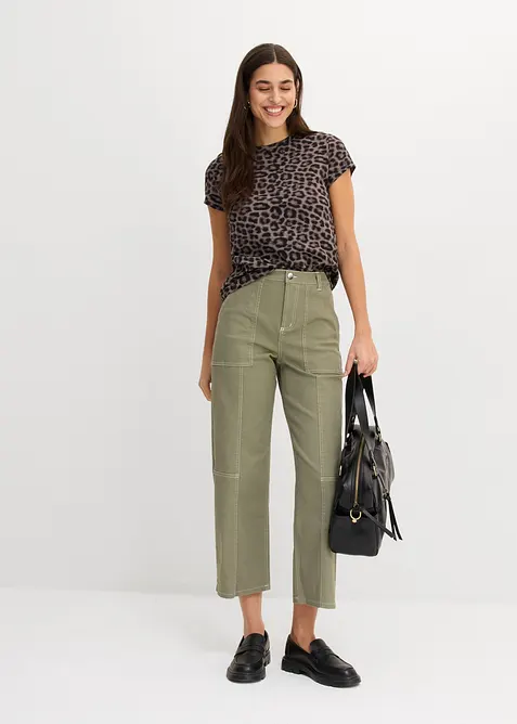 Topp (3-pack) i en mix av bomull och elastan, bonprix