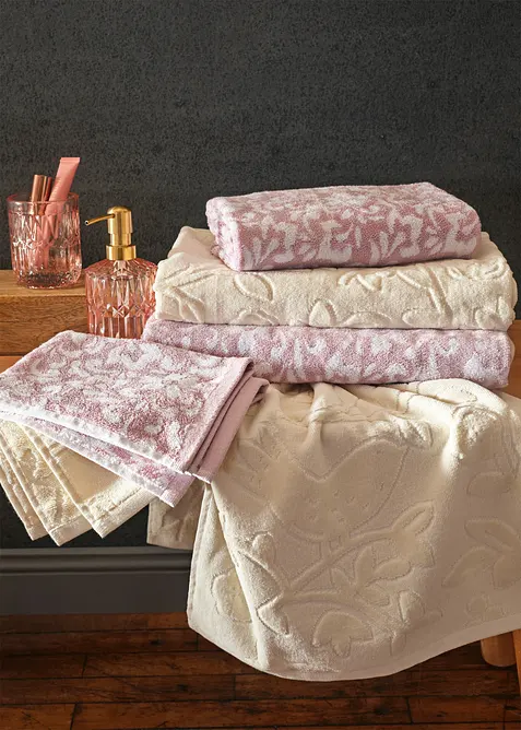 Bomullshandduk med strukturm&ouml;nster, bonprix