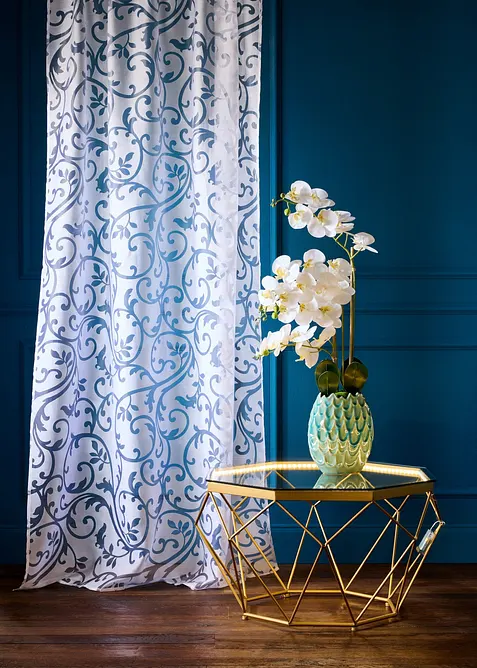 Burnout-gardin med rankor (1-pack), bonprix