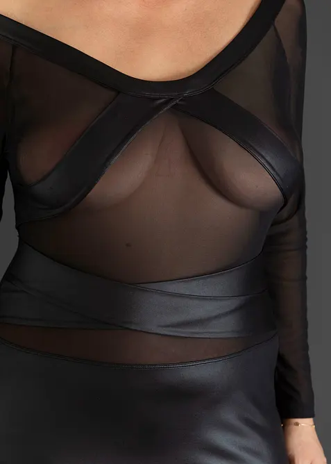 Kl&auml;nning i wetlook, bonprix