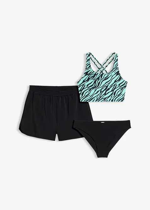 Bikini och shorts (3 delar), bonprix