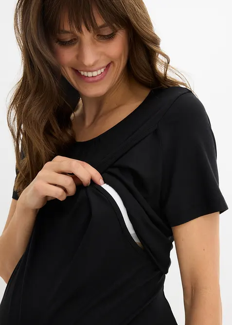Mammaset med amningstopp, shorts och leggings (3 delar), bonprix