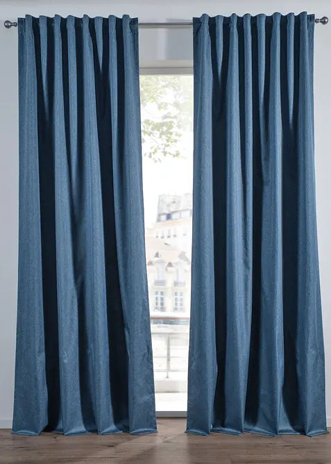 M&ouml;rkl&auml;ggande gardinl&auml;ngd med struktur (1-pack), bonprix