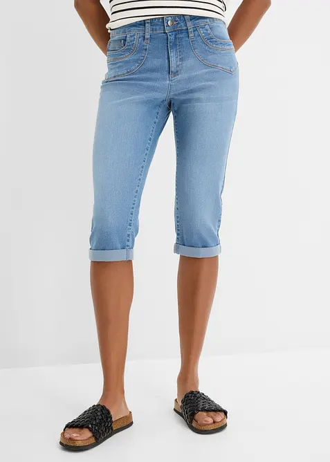Straight Jeans Mid Waist, cropped, bonprix