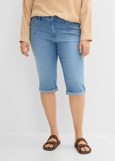 Straight Jeans Mid Waist, cropped, bonprix
