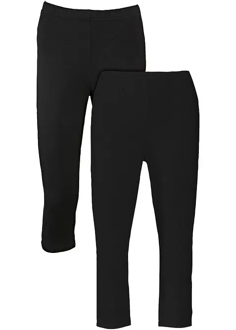 Stretchiga caprileggings (2-pack), bonprix
