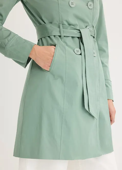 Trenchcoat av bomull, bonprix