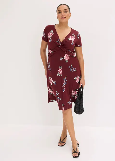 Jerseykl&auml;nning i viskosmix, bonprix