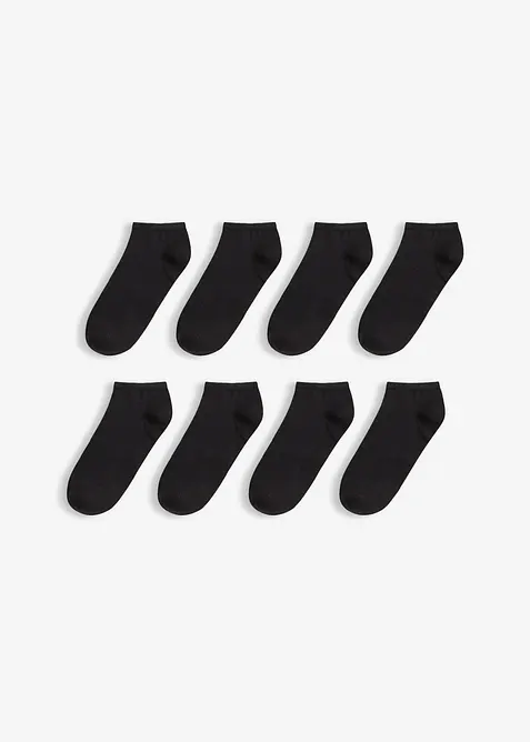 Ankelstrumpor med ekologisk bomull (8-pack), bonprix