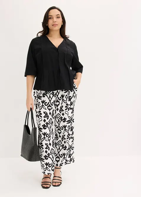 Vid byxa i b&ouml;ljande viskos, bonprix