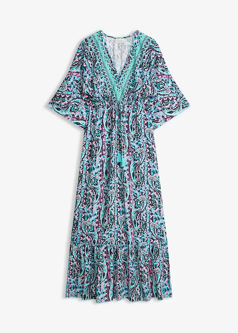 M&ouml;nstrad maxikl&auml;nning av viskos med mjukt fall, bonprix