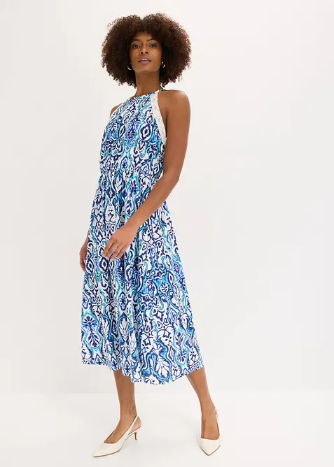 Mellanl&aring;ng kl&auml;nning med spets, bonprix