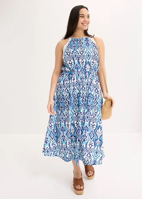 Mellanl&aring;ng kl&auml;nning med spets, bonprix