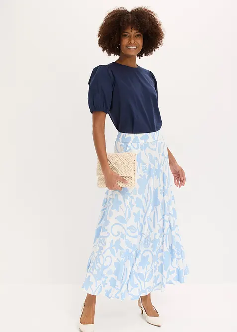 Maxikjol i f&ouml;ljsam viskos, bonprix