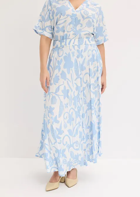 Maxikjol i f&ouml;ljsam viskos, bonprix