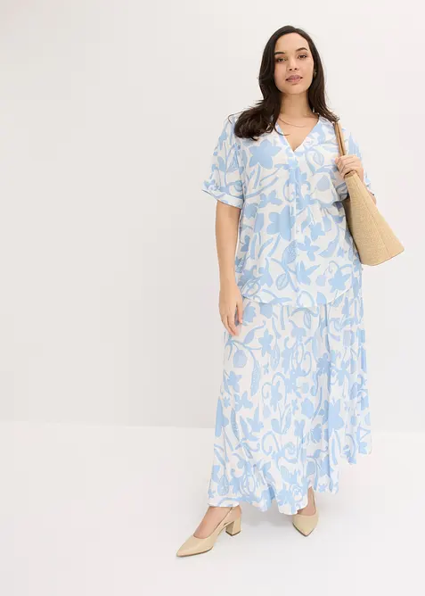 Maxikjol i f&ouml;ljsam viskos, bonprix