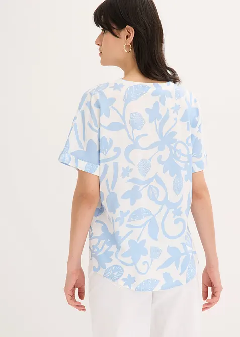 M&ouml;nstrad blustunika i f&ouml;ljsam viskos, bonprix