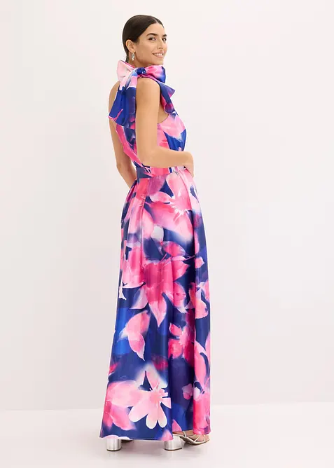 One shoulder-kl&auml;nning i gl&auml;nsande satin, bonprix