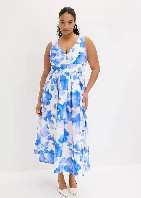 Kl&auml;nning av glansig satin, bonprix