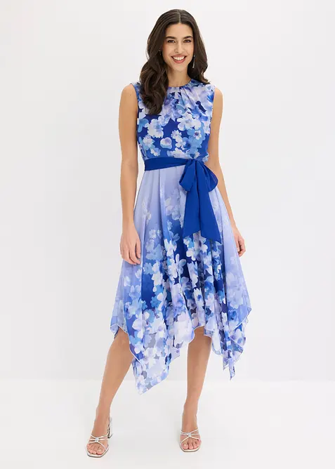 Chiffongkl&auml;nning med flikig nederkant och knytband, bonprix