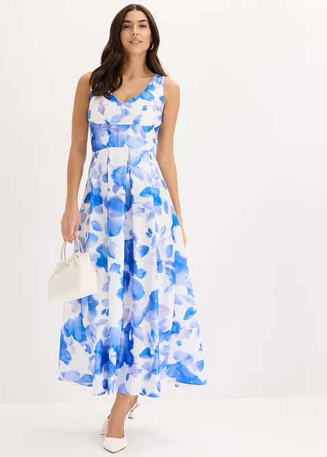 Kl&auml;nning av glansig satin, bonprix