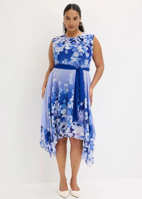 Chiffongkl&auml;nning med flikig nederkant och knytband, bonprix