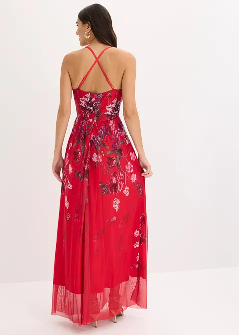 Maxikl&auml;nning i uts&ouml;kt tyll, med smala axelband, bonprix