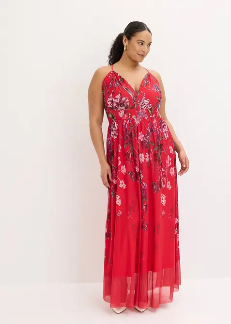 Maxikl&auml;nning i uts&ouml;kt tyll, med smala axelband, bonprix