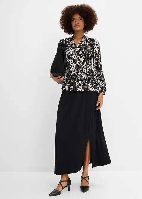 Blus med spetsband, bonprix