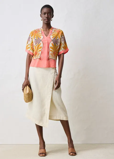 Blustunika med sidenandel, bonprix