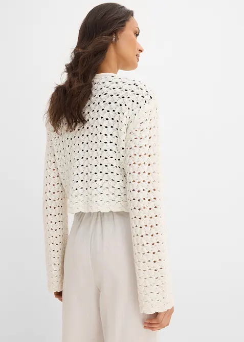 H&aring;lm&ouml;nstrad cardigan, bonprix