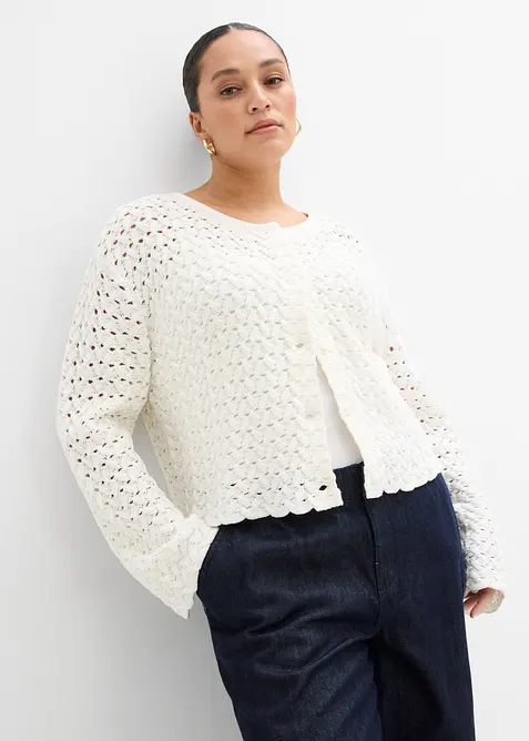 H&aring;lm&ouml;nstrad cardigan, bonprix