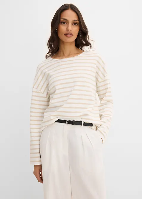 L&aring;ng&auml;rmad topp i ekologisk bomull, bonprix