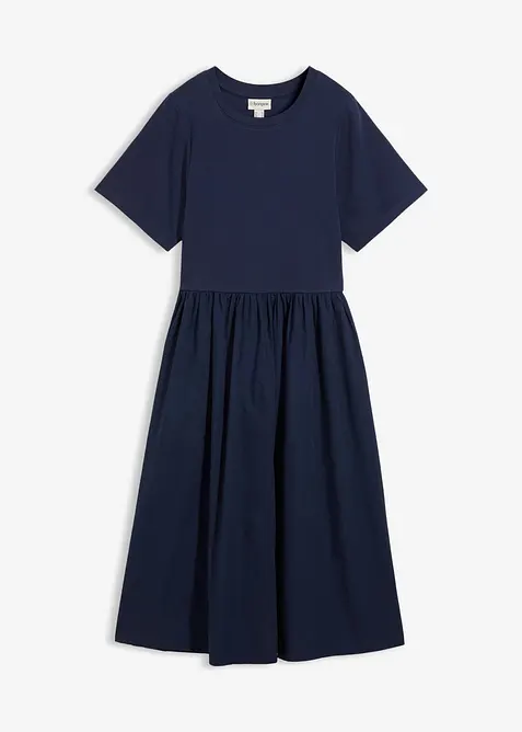 Mellanl&aring;ng kl&auml;nning i ren bomull, bonprix