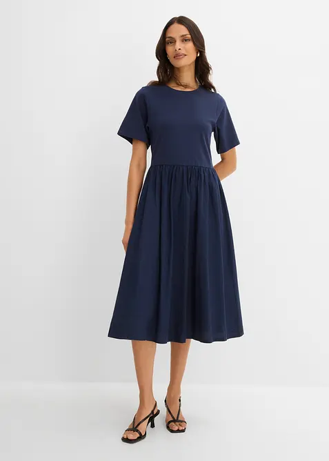 Mellanl&aring;ng kl&auml;nning i ren bomull, bonprix