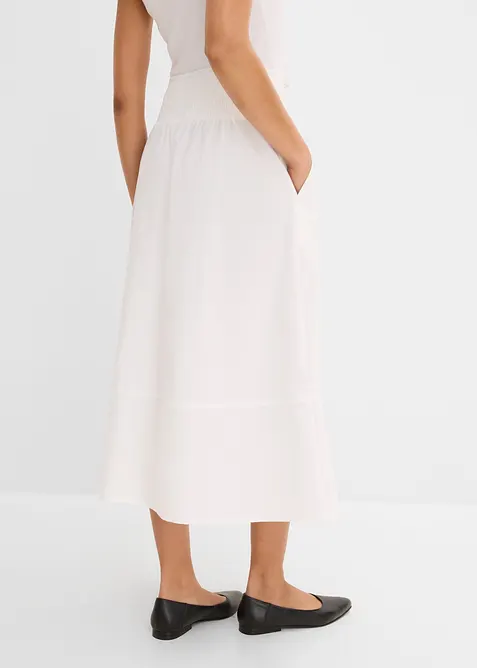 Mellanl&aring;ng kjol i ren bomull, bonprix