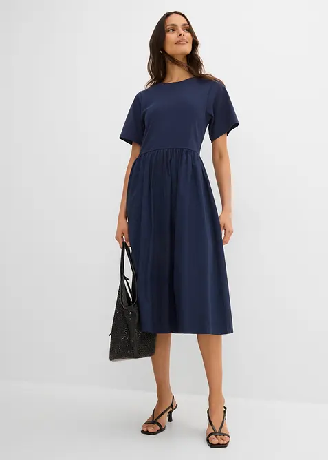 Mellanl&aring;ng kl&auml;nning i ren bomull, bonprix