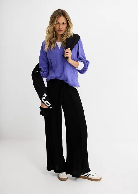 Byxa i mjuk viskos, bonprix