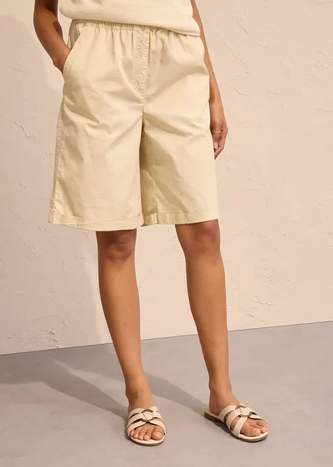 Papertouch-shorts av bomull, bonprix
