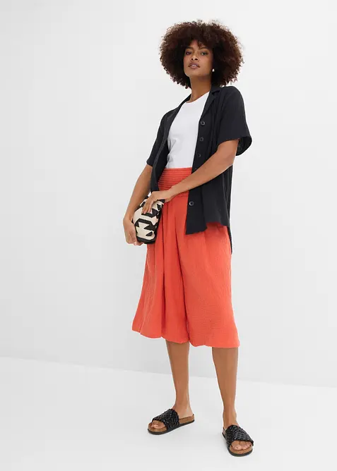 Capribyxa i mjuk muslin, bonprix