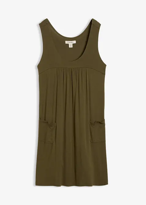 Kort jerseykl&auml;nning av mjuk viskos, bonprix