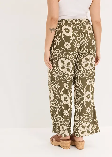 Vid byxa i b&ouml;ljande viskos, bonprix